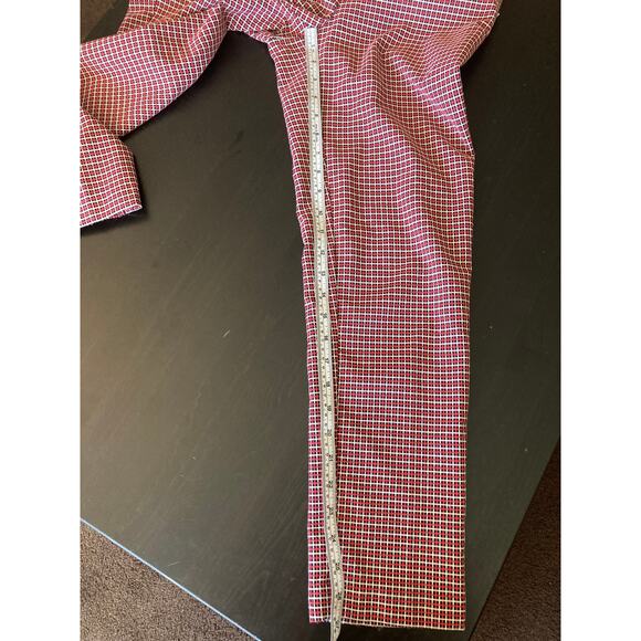 New York & Co High Waisted Ankle Stretch Red Plaid Pants Sz2 - Picture 10 of 12
